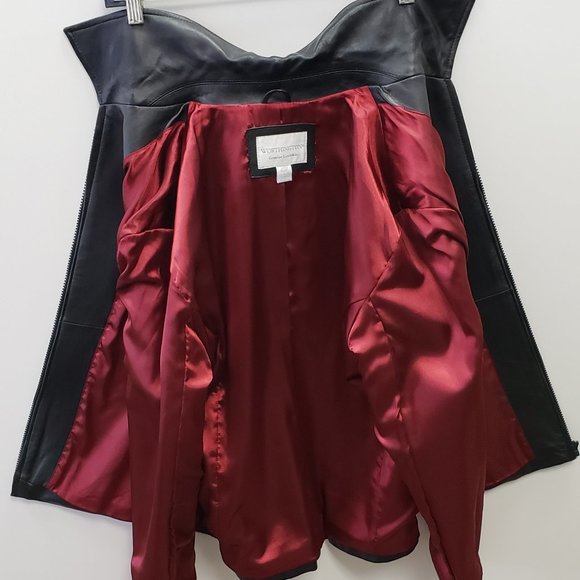 Worthington Leather Zip-up Jacket ~ Black ~ Size L (Large) - Picture 7 of 11